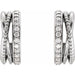 Ladies Natural Diamond Hoop Earrings (I1, G-H) — 14K White Gold