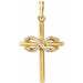 Ladies Natural Diamond Infinity-Inspired Cross Pendant (I1, G-H) — 14K Yellow Gold