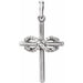 Ladies Natural Diamond Infinity-Inspired Cross Pendant (I1, G-H) — Sterling Silver