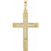 Ladies Natural Diamond Cross Pendant (I1, G-H) — 14K Yellow Gold