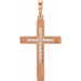 Ladies Natural Diamond Cross Pendant (I1, G-H) — 14K Rose Gold
