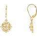Ladies Natural Diamond Earrings — 14K Yellow Gold