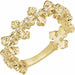Ladies Natural Diamond Cross Ring (I1, G-H) — 14K Yellow Gold