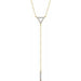 Ladies Natural Diamond Triangle Bar Y Necklace (I1, H+) — 14K Yellow Gold
