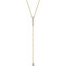 Ladies Natural Diamond Bar Y Necklace (I1, H+) — 14K Yellow Gold