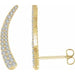 Ladies Natural Diamond Ear Climbers — 14K Yellow Gold