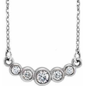 Ladies Natural Diamond Necklace (I1, G-H) — Platinum