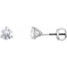 Ladies Natural Diamond Earrings (I2, I-J) — Platinum