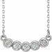 Ladies Natural Diamond Bezel-Set Necklace (I1, G-H) — Sterling Silver