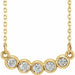 Ladies Natural Diamond Bezel-Set Necklace (I1, G-H) — 14K Yellow Gold