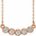 Ladies Natural Diamond Bezel-Set Necklace (I1, G-H) — 14K Rose Gold