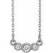 Ladies Natural Diamond Three-Stone Necklace (I1, G-H) — Platinum