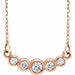 Ladies Natural Diamond Necklace (I1, G-H) — 14K Rose Gold