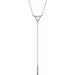 Ladies Natural Diamond Triangle Bar Y Necklace (I1, H+) — 14K White Gold