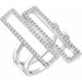 Ladies Natural Diamond Geometric Ring (I1, H+) — 14K White Gold