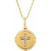 Ladies Natural Diamond Cross Rope Necklace (I1, G-H) — 14K Yellow Gold