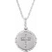 Ladies Natural Diamond Cross Rope Necklace (Si2-Si3, G-H) — Platinum