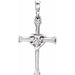 Ladies Natural Diamond Heart Cross Pendant (I1, G-H) — Sterling Silver