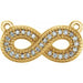 Ladies Natural Diamond Infinity-Inspired Necklace Center — 18K Yellow Gold