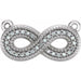 Ladies Natural Diamond Infinity-Inspired Necklace Center — Platinum