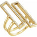 Ladies Natural Diamond Geometric Ring (I1, H+) — 14K Yellow Gold