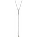 Ladies Natural Diamond Bar Y Necklace (I1, H+) — 14K White Gold