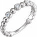 Ladies Natural Diamond Beaded Ring (I1, G-H) — Sterling Silver