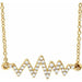 Ladies Natural Diamond Heartbeat Necklace (I1, H+) — 14K Yellow Gold