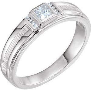 Ladies Natural Diamond Ring (I1, G-H) — Platinum