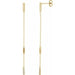 Ladies Natural Diamond Chain Earrings — 14K Yellow Gold