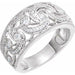 Ladies Natural Diamond Ring (I1, H+) — 14K White Gold
