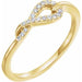 Ladies Natural Diamond Knot Ring (I1, H+) — 14K Yellow Gold