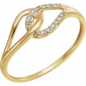Ladies Natural Diamond Ring (I1, H+) — 14K Yellow Gold