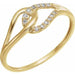 Ladies Natural Diamond Ring (I1, H+) — 14K Yellow Gold