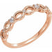 Ladies Natural Diamond Infinity-Inspired Ring (I1, G-H) — 14K Rose Gold