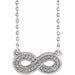 Ladies Natural Diamond Infinity-Inspired Necklace (I1, G-H) — Sterling Silver
