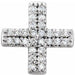 Ladies Natural Diamond Cross Pendant (I1, G-H) — Platinum