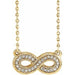 Ladies Natural Diamond Infinity-Inspired Necklace (I1, G-H) — 14K Yellow Gold