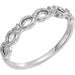 Ladies Natural Diamond Infinity-Inspired Ring (SI2-SI3, G-H) — Platinum