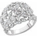 Ladies Natural Diamond Leaf Ring (I1, H+) — 14K White Gold