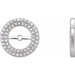 Ladies Natural Diamond Earring Jackets — 14K White Gold