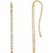 Ladies Natural Diamond Bar Earrings — 14K Yellow Gold