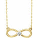 Ladies Natural Diamond Infinity-Inspired Necklace (I1, G-H) — 14K Yellow Gold