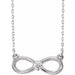 Ladies Natural Diamond Infinity-Inspired Necklace (I1, G-H) — Sterling Silver