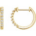 Ladies Natural Diamond Hinged 15.25 mm Hoop Earrings (I1, H+) — 14K Yellow Gold