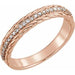Ladies 14K Yellow Natural Diamond Rope Ring (I1, G-H) — 14K Rose Gold
