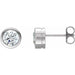 Ladies Natural Diamond Bezel-Set Earrings (Si2-Si3, G-H) — Platinum
