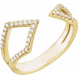 Ladies Natural Diamond Geometric Ring (I1, G-H) — 14K Yellow Gold
