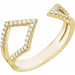 Ladies Natural Diamond Geometric Ring (I1, G-H) — 14K Yellow Gold