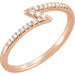 Ladies Natural Diamond Stackable Ring (I1, G-H) — 14K Rose Gold